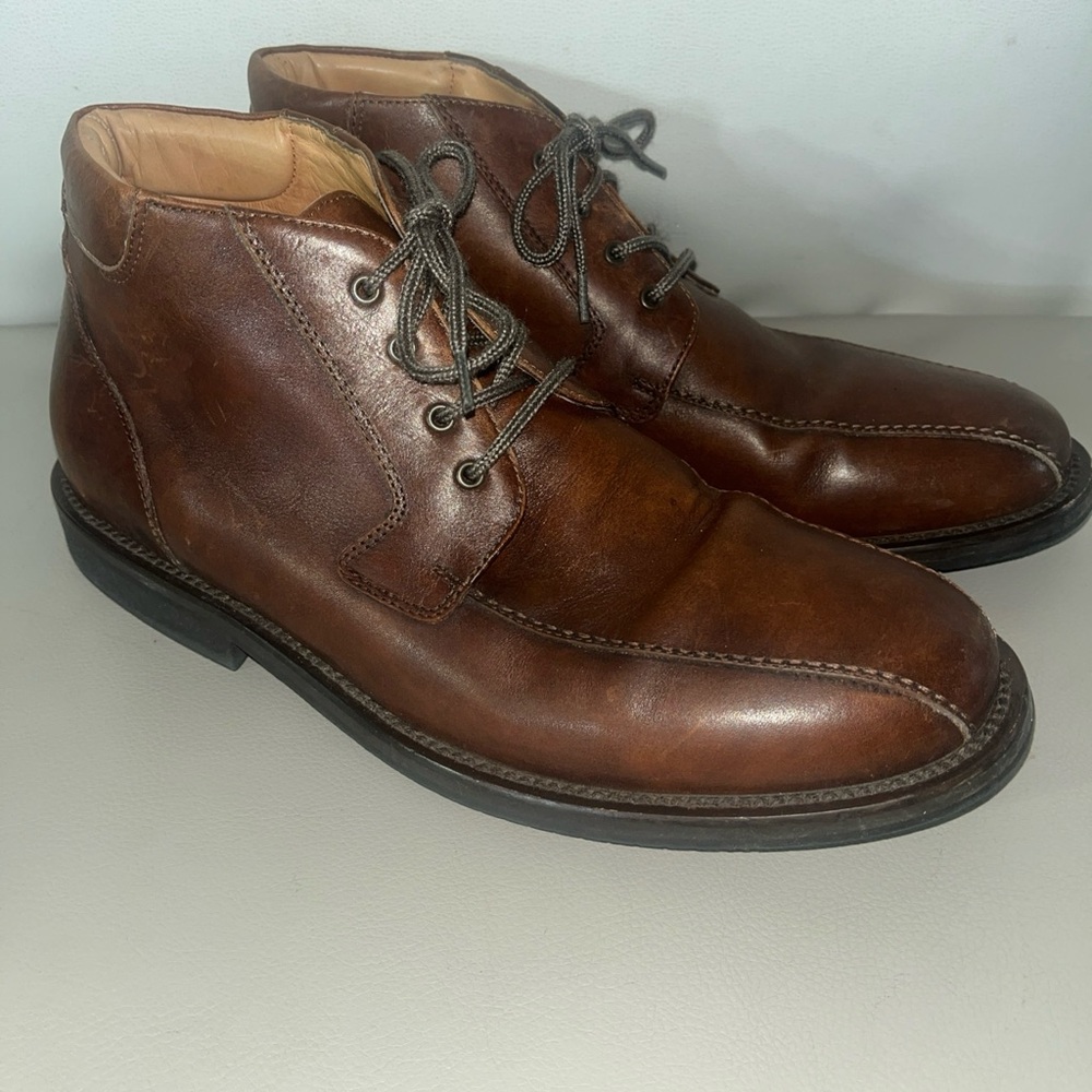 ET Wright Classic Men's Brown Leather Chukka Boots Made in Italy 9.5 EEE